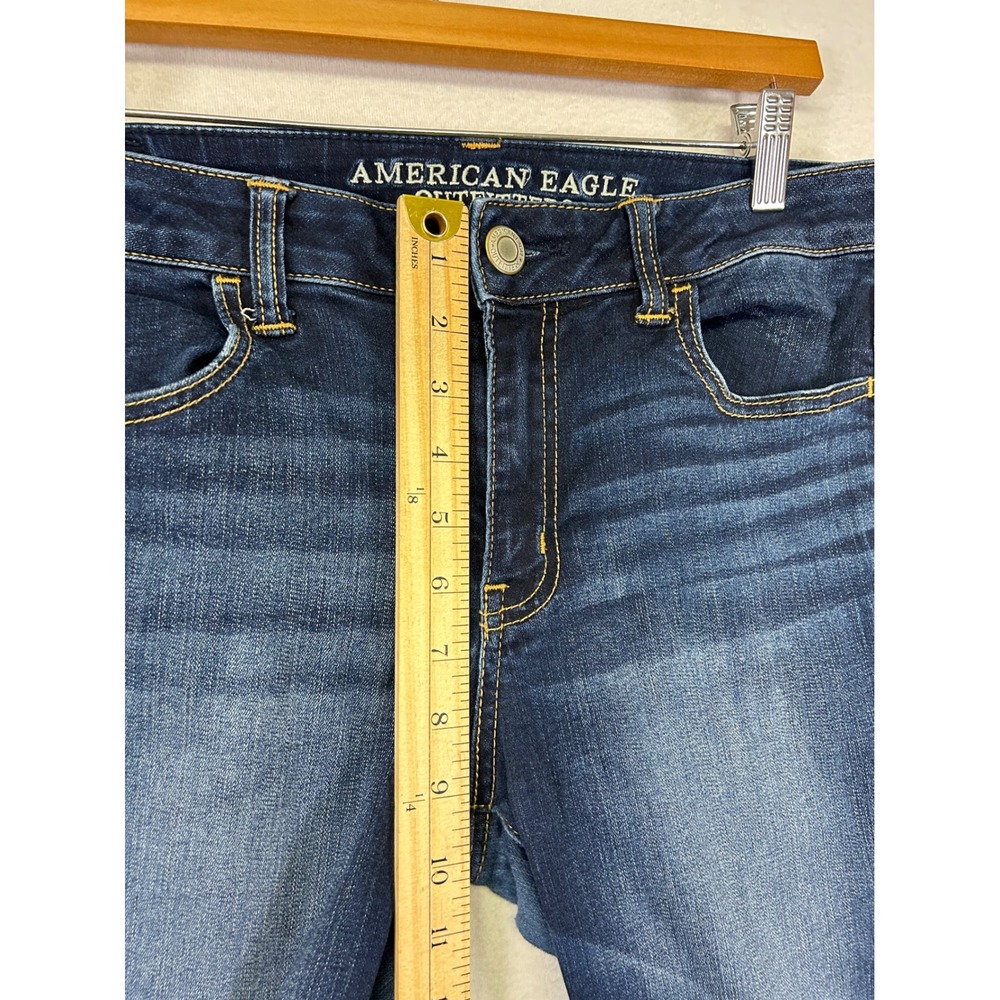 Classic Skinny American Eagle Women 8 Dark Wash Hi-Rise Stretch Jeggings - Picture 6 of 11